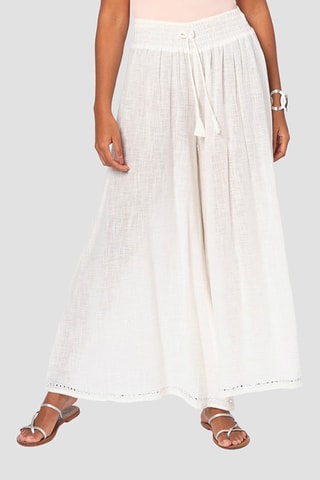 Pantaloni a vita alta - Bianco