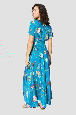 Abito lungo - Beige e blu