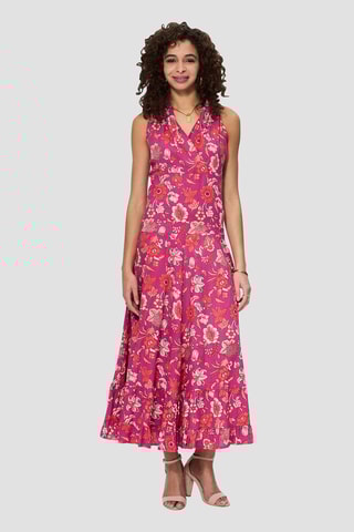 Abito lungo - Rosso e rosa