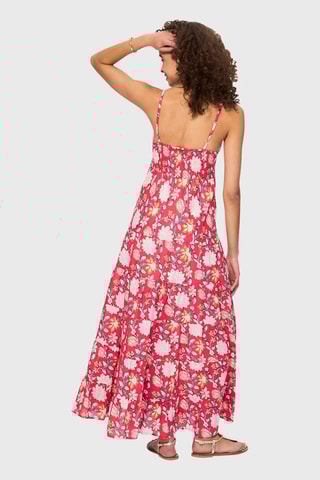 Abito lungo - Bianco e rosa