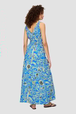 Abito lungo - Beige, blu e nero