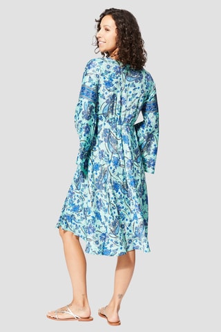 Abito a campana - Bianco, nero e blu