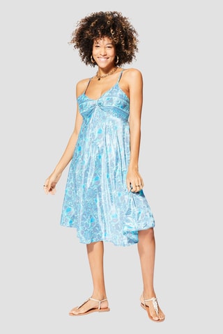 Abito a campana - Blu e grigio