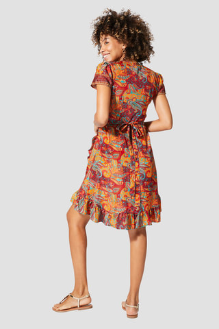 Abito a portafoglio - Rosso, blu e giallo