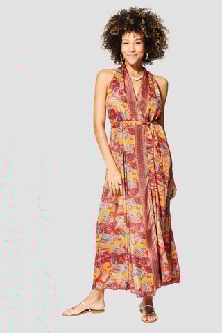 Caftano - Arancione, rosso e turchese