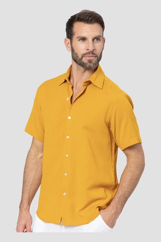 Camicia in lino - Giallo