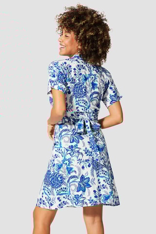 Abito a portafoglio - Bianco, blu e grigio