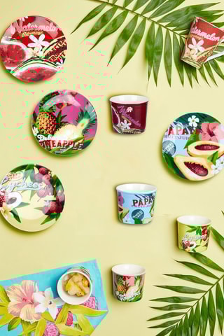 4 assiettes à dessert en porcelaine Bondi Beach - 20,5 cm - Modèle aléatoire