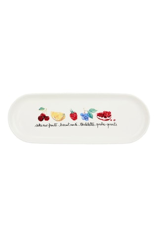 Plat de présentation en porcelaine - 35,5 x 12,5 cm