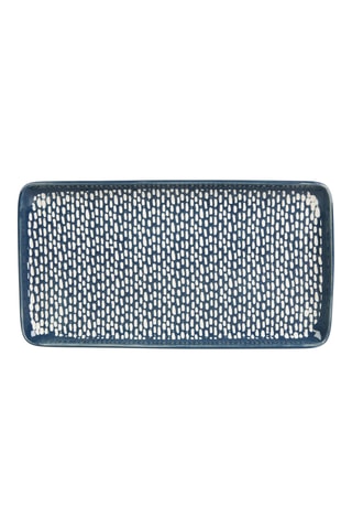 Plat de service en grès Suivez l'artiste - 1,8 x 13,5 x 25,9 cm