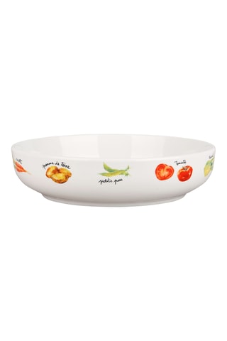 Saladier en porcelaine Décor Légumes - 25 cm