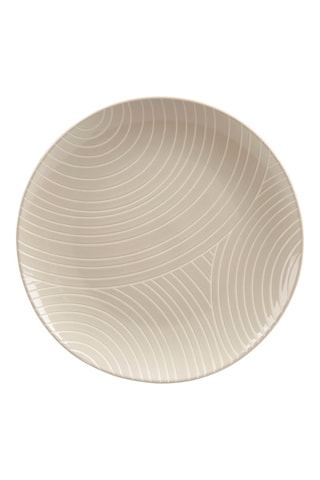 6 x Assiette plate en grès Murmure Graphique - 27 cm