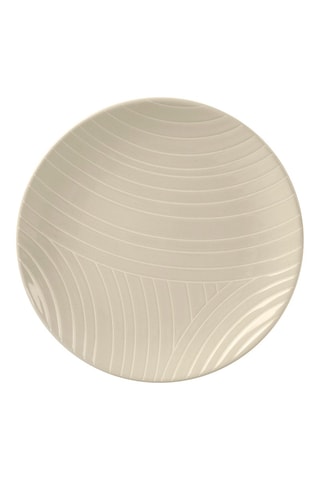 6 x Assiette à dessert en grès Murmure Graphique - 20,5 cm