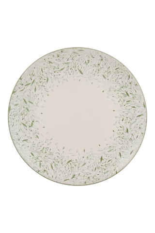 6 x Assiette plate en grès Dans mon jardin vert - 27,5 cm