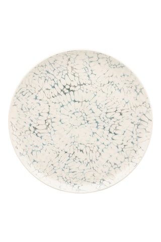 12 x Assiette plate en grès Rivage nacré - 26 cm