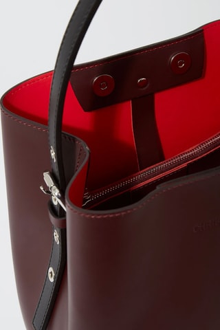 Leren Handtas Jeny - Bordeauxrood