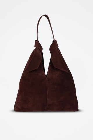 Nubuck Trendy Handtas Elan - Bordeauxrood