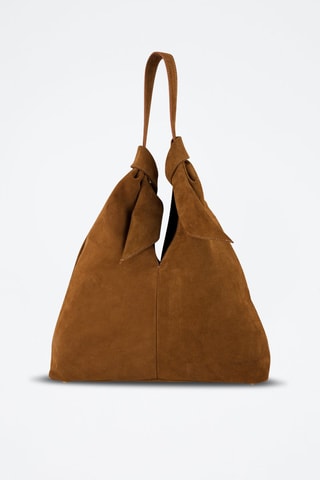 Nubuck Trendy Handtas Elan - Beige
