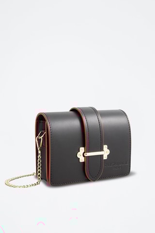 Leren Schoudertas Tory - Zwart