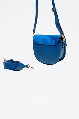 Nubuck Schoudertas Lexa - Blauw