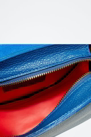 Nubuck Schoudertas Lexa - Blauw