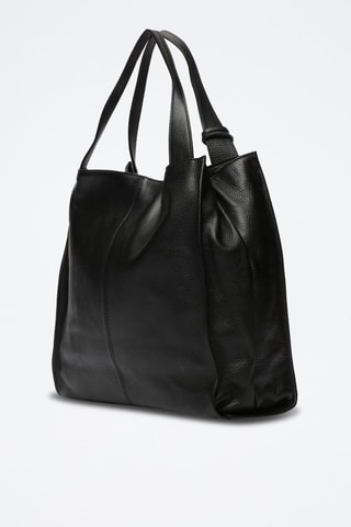 Leren Handtas Maxi Agathe - Zwart