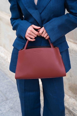 Leren Handtas Horizon - Bordeauxrood