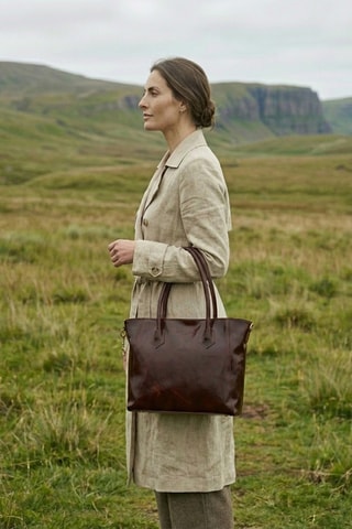 Leren Shopper Aurora - Bruin