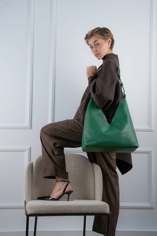 Leren Trendy Handtas Gwen - Groen