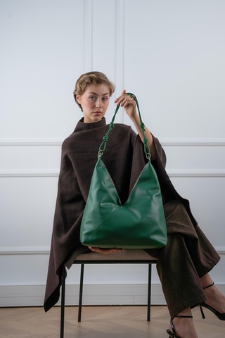 Leren Trendy Handtas Gwen - Groen