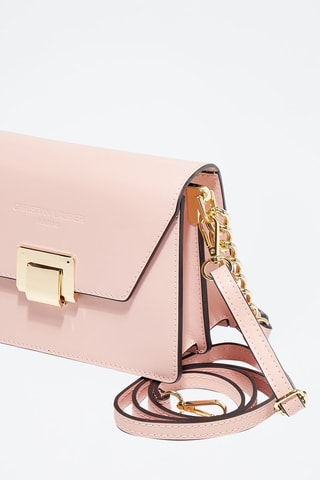 Leren Schoudertas Ava - Nude