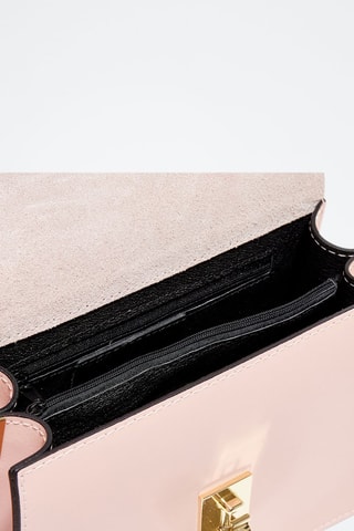 Leren Schoudertas Ava - Nude