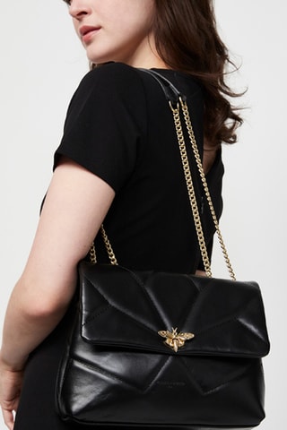 Leren Schoudertas Louise - Zwart