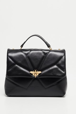 Leren Schoudertas Louise - Zwart