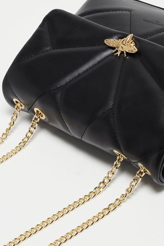 Leren Schoudertas Louise - Zwart