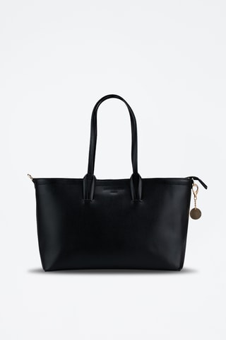 Leren Shopper Moka - Zwart