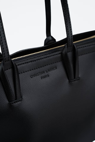 Leren Shopper Moka - Zwart