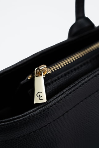 Leren Shopper Moka - Zwart