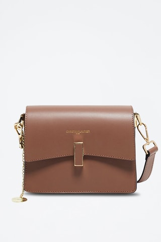 Leren Schoudertas Miniemma - Camel