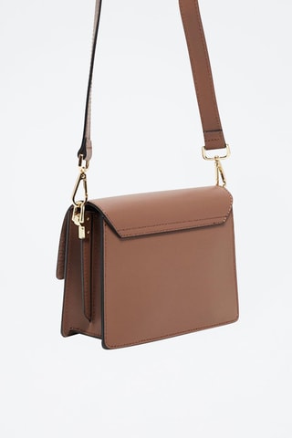 Leren Schoudertas Miniemma - Camel