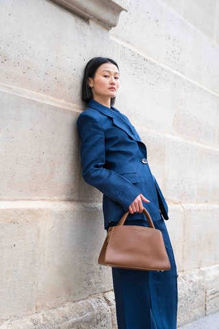 Leren Handtas Horizon - Beige