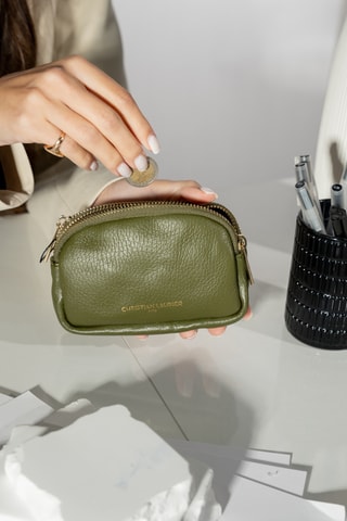 Leren Portemonnee Tamar - Groen