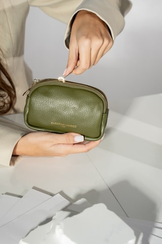 Leren Portemonnee Tamar - Groen