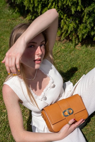 Leren Schoudertas Aria - Camel