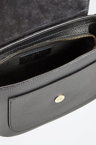 Leren Schoudertas Ina - Zwart