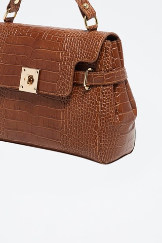 Leren Handtas Swan - Camel