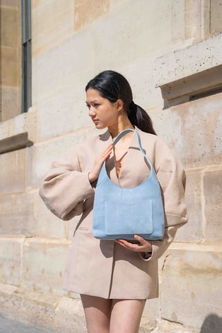 Leren Trendy Handtas Calma - Groen