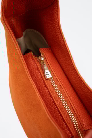 Leren Trendy Handtas Calma - Oranje