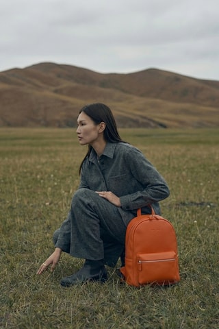Leren Rugtas Libre - Oranje