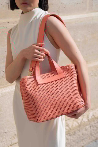 Leren Handtas Soleil - Roze